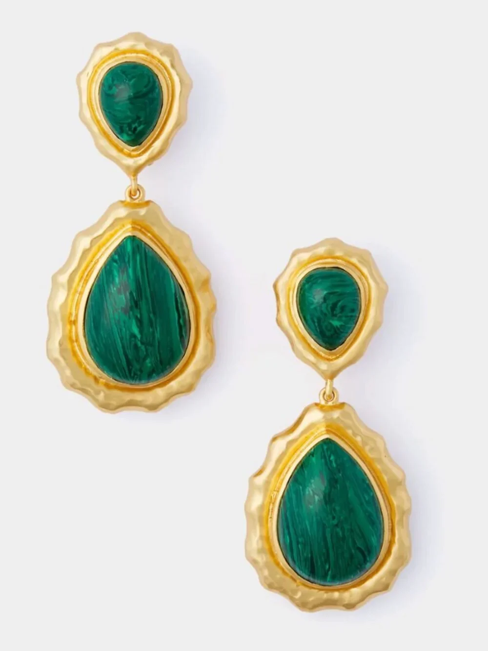 VALERE MALACHITE PAULINA EARRINGS